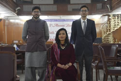 From Left To Right  Assad Muneer  (Senior Vice President), Ifrah Irshad (President), Syed Faizan Ali Shah  (Vice President) (2019)