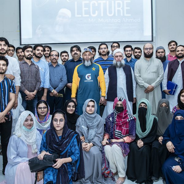Former Pakistani Cricketer Mushataq Ahmad delivered a motivational lecture to UVAS students