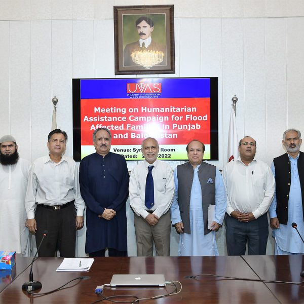 UVAS arranged meeting on ‘Humanitarian Assistance Campaign for Flood Affected Families in Punjab’
