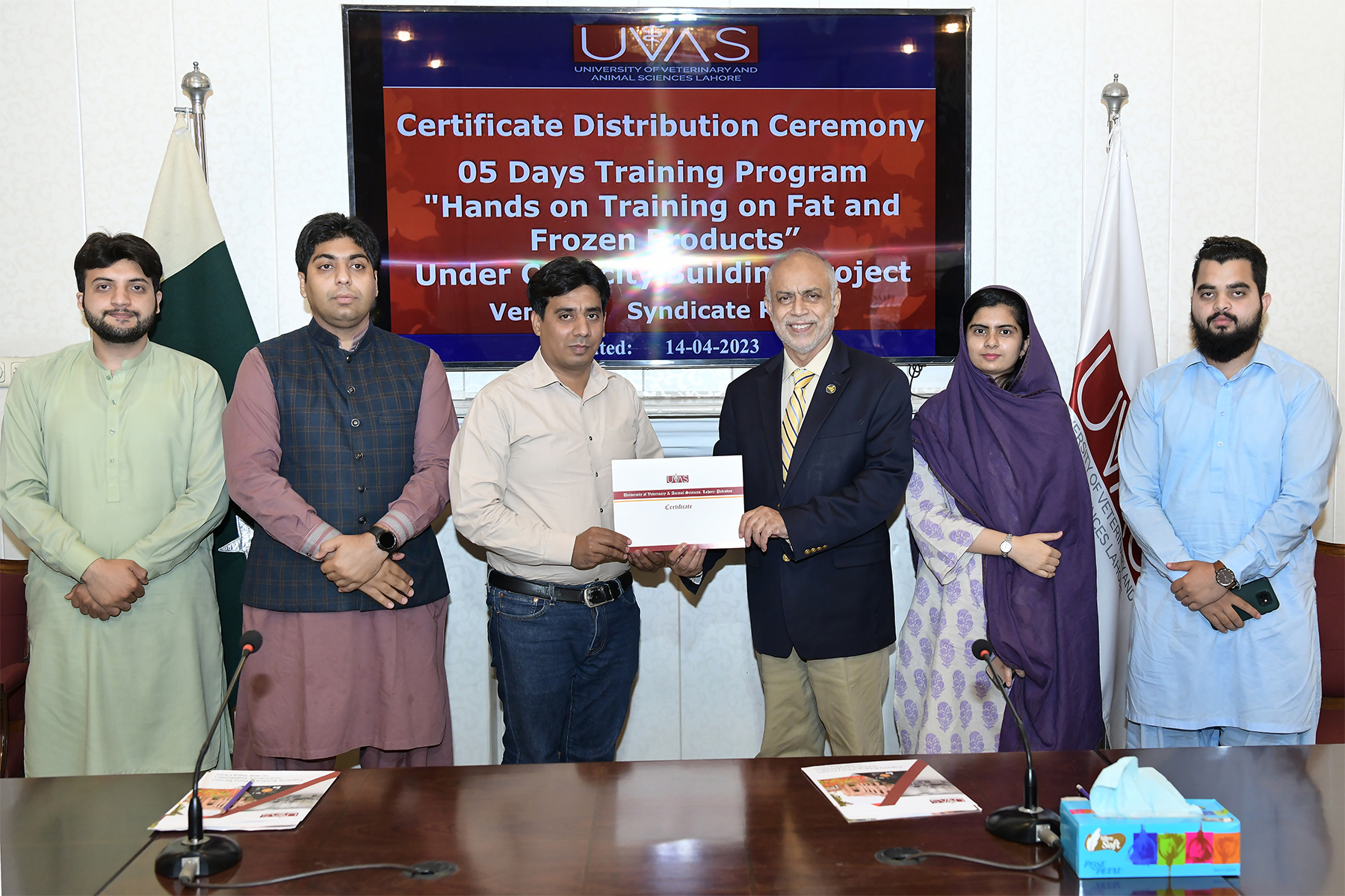 5-Day hands-on training course on ‘Frozen and Fat Rich Dairy Products’ complete at UVAS